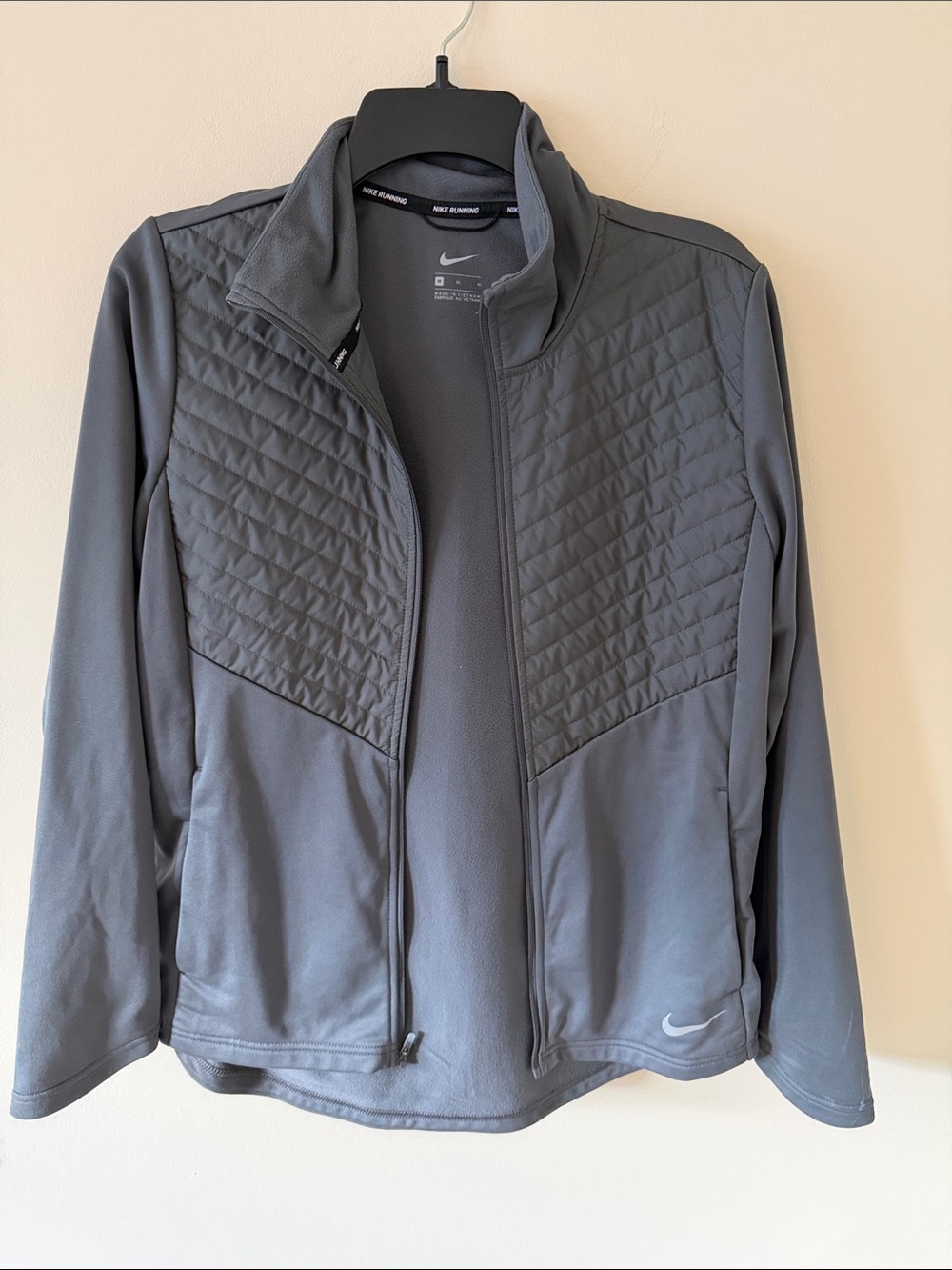 Nike Women's Charcoal Gray Quilted Utility Jacket
